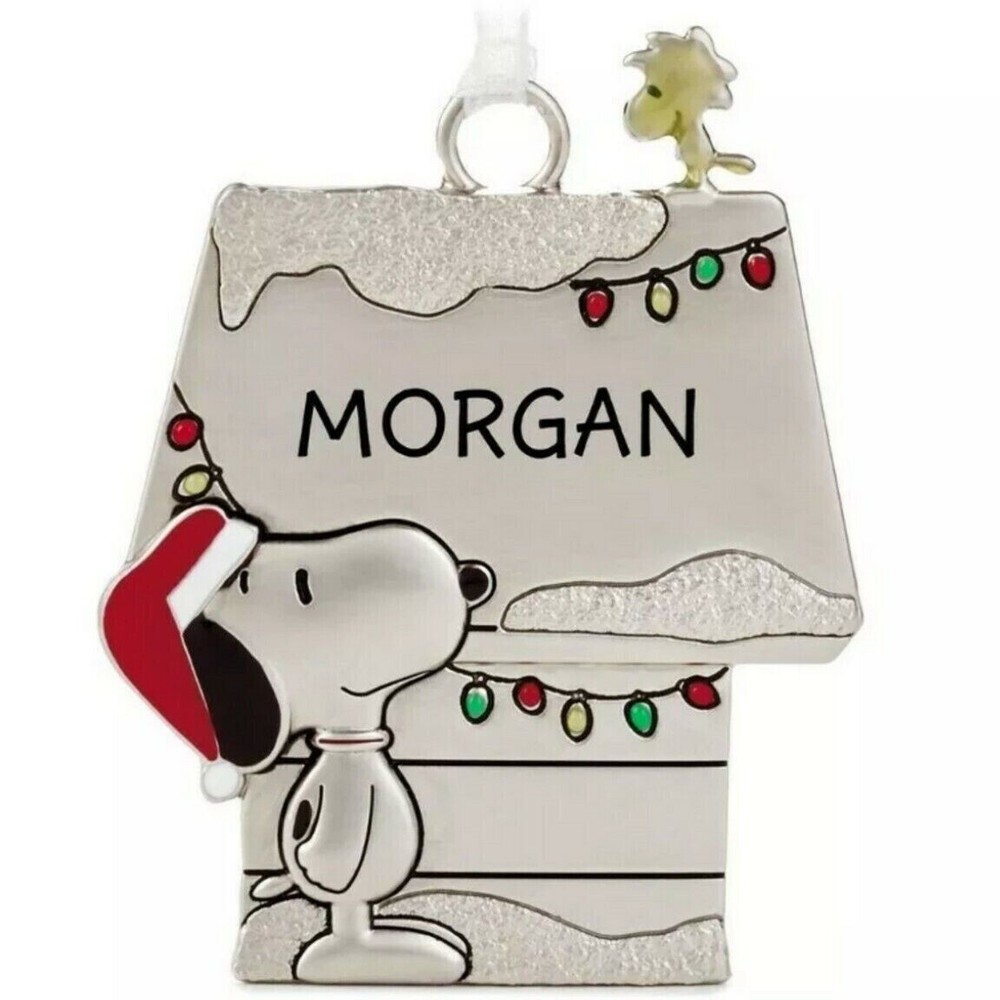 Hallmark Morgan Peanuts Snoopy Metal Christmas Ornament New